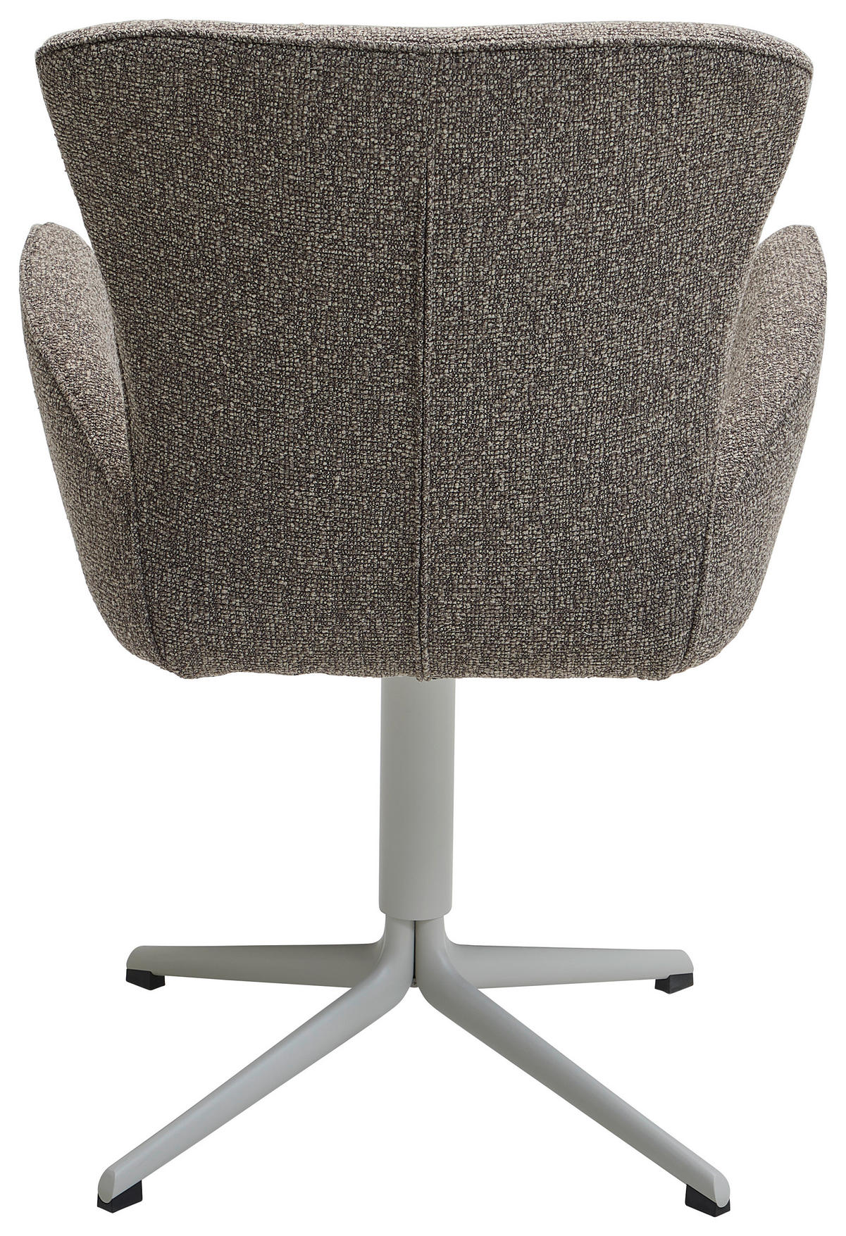 ARMLEHNSTUHL  in Eisen Jacquard, Flachgewebe  - Graubraun/Grau, Design, Textil/Metall (63/92/63cm) - Valdera