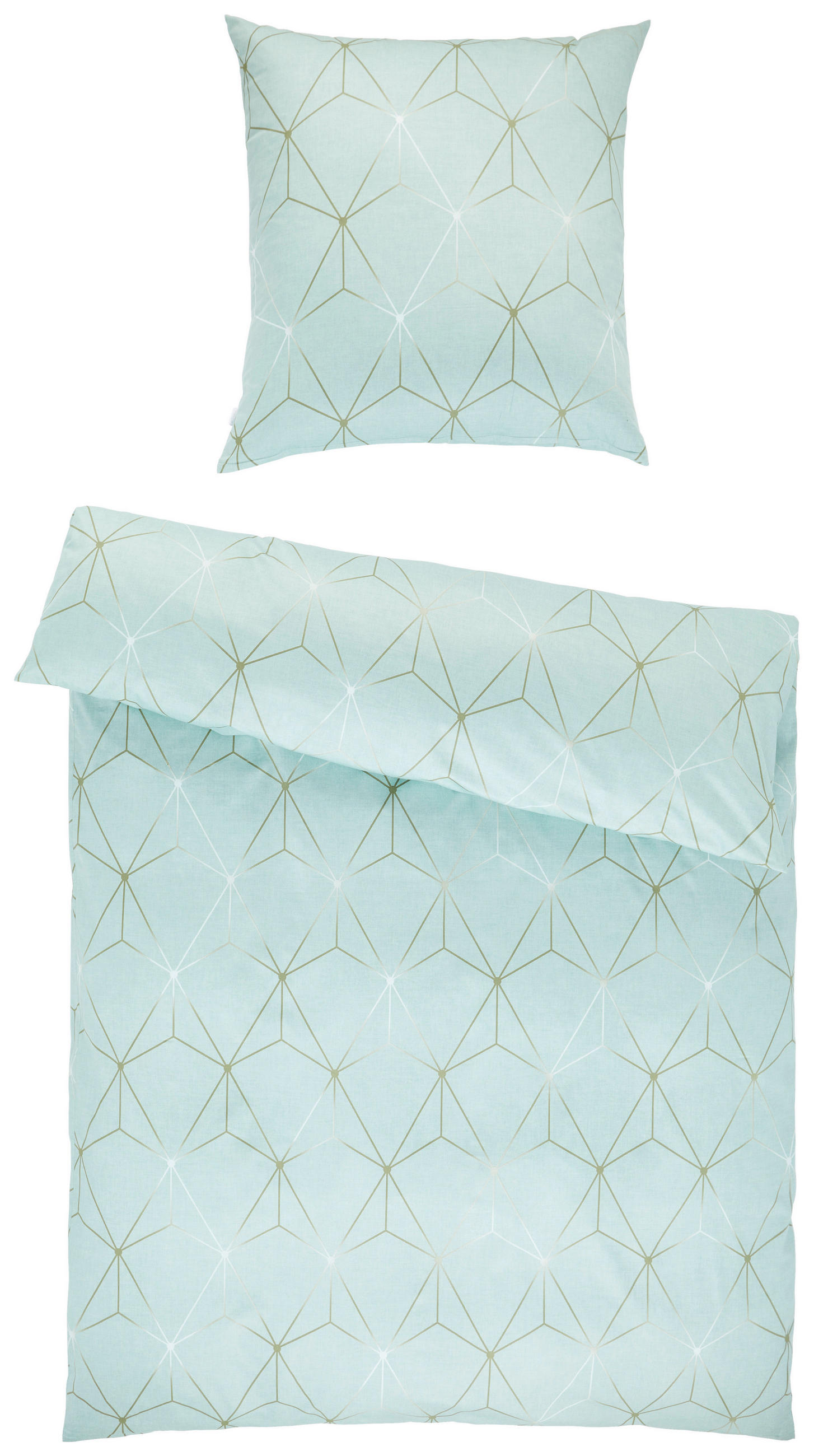 BETTWÄSCHE ATELIER Makosatin 135/200 cm  - Pastellgrün, Design, Textil (135/200cm) - Estella