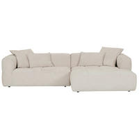 ECKSOFA in Flachgewebe Hellbraun  280/170 cm  - Hellbraun/Schwarz, KONVENTIONELL, Kunststoff/Textil (280/170cm) - Carryhome