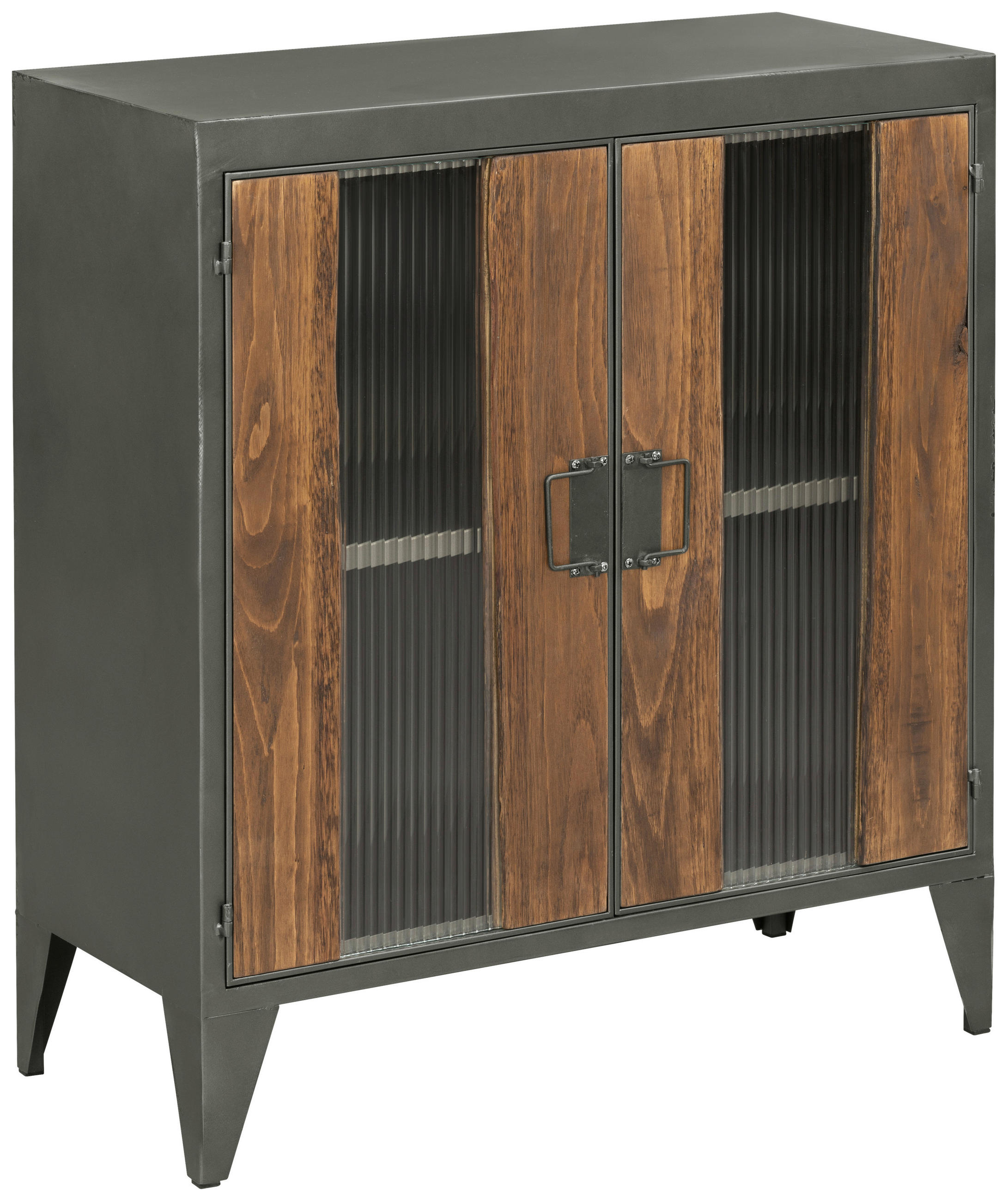 SCHUHSCHRANK Tanne massiv Naturfarben, Schwarz  - Schwarz/Naturfarben, KONVENTIONELL, Glas/Holz (72.5/83.5/33cm) - Livetastic