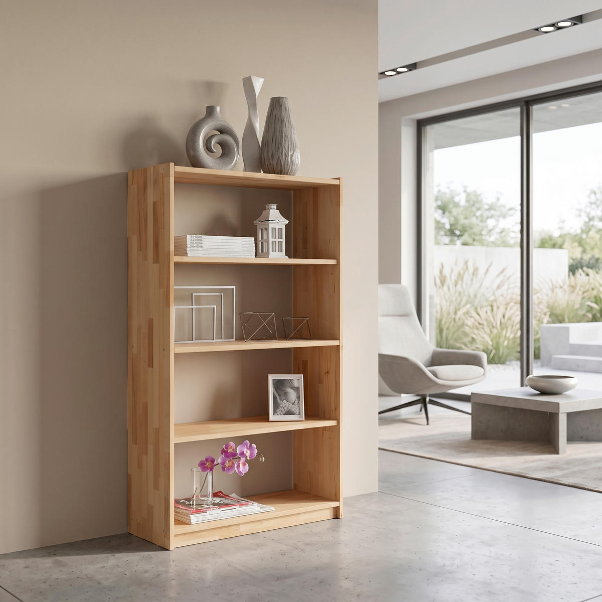 REGAL 80/145/31 cm barve bukve  - barve bukve, Basics, les (80/145/31cm) - Livetastic