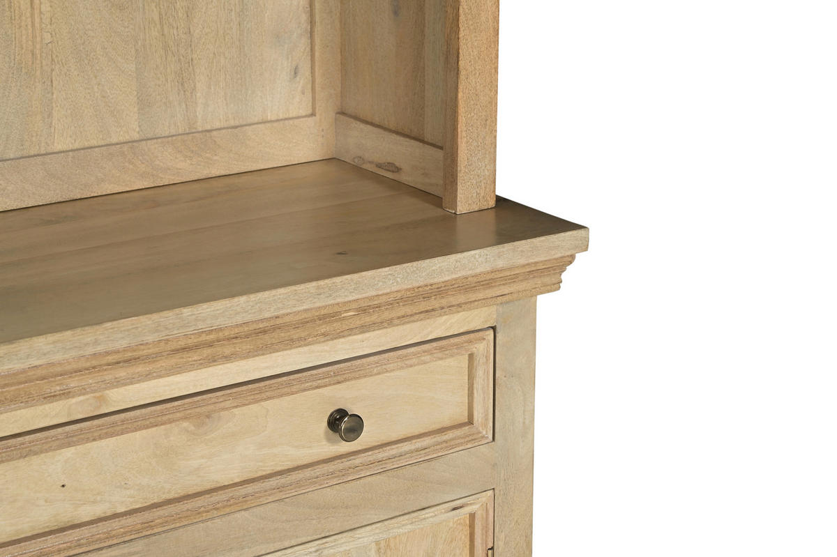 BUFFET 110/190/40 cm  in Naturfarben  - Transparent/Messingfarben, Natur, Holz/Metall (110/190/40cm) - Livetastic