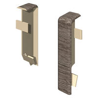 SOCKELLEISTENVERBINDUNGSSTÜCK - Eichefarben/Grau, KONVENTIONELL, Kunststoff (1.6/1.2/5.9cm) - Egger Holzwerkstoffe