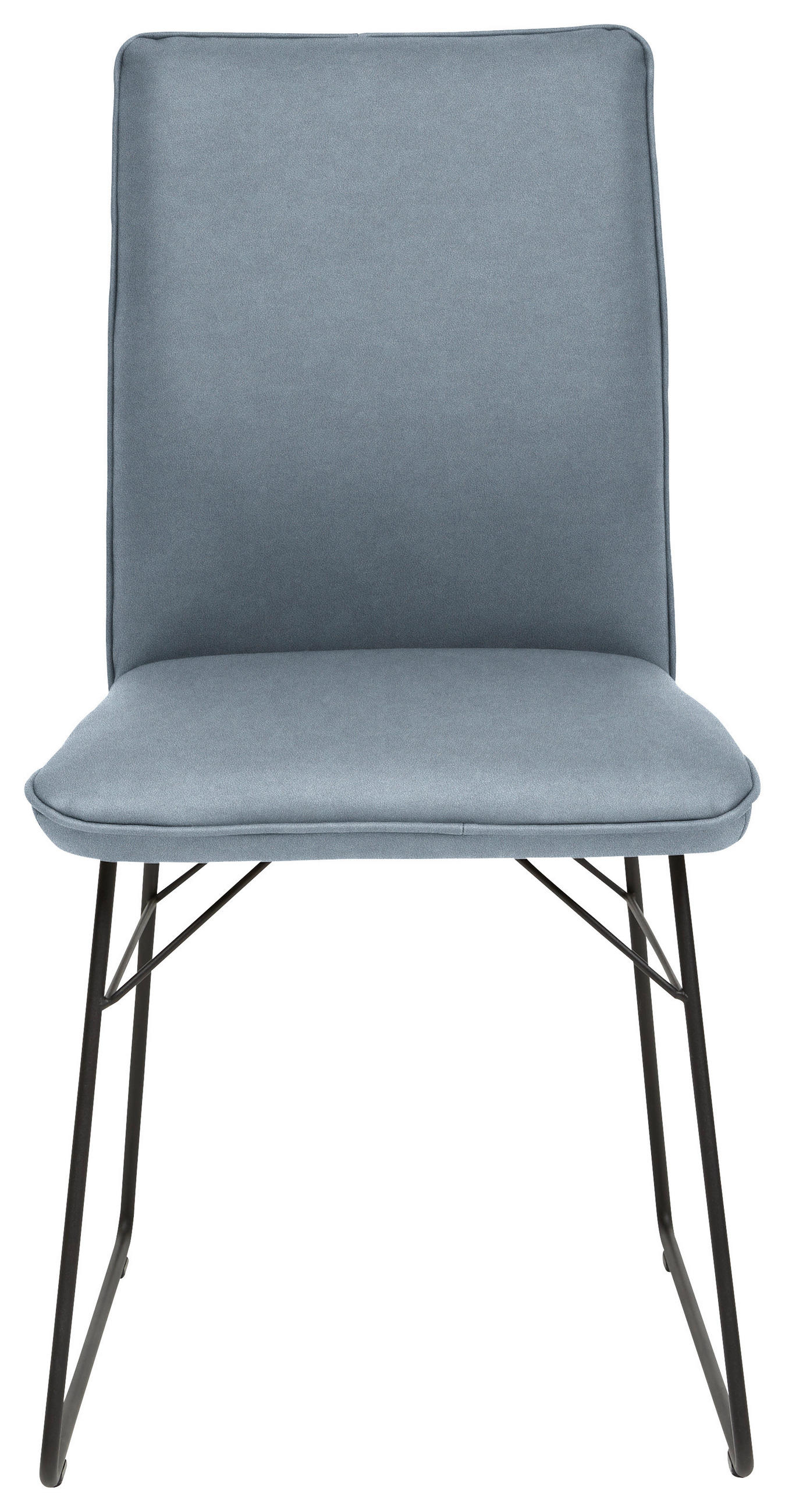 STUHL  in Stahl Mikrofaser Metall, Textil  - Blau/Schwarz, Design, Textil/Metall (46/91/60cm) - Dieter Knoll