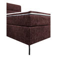 BOXSPRINGBETT 180/200 cm,  in Dunkelrot, Topper, H2 + H2 = mittel  - Schwarz/Dunkelrot, Design, Textil/Metall (180/200cm) - Esposa