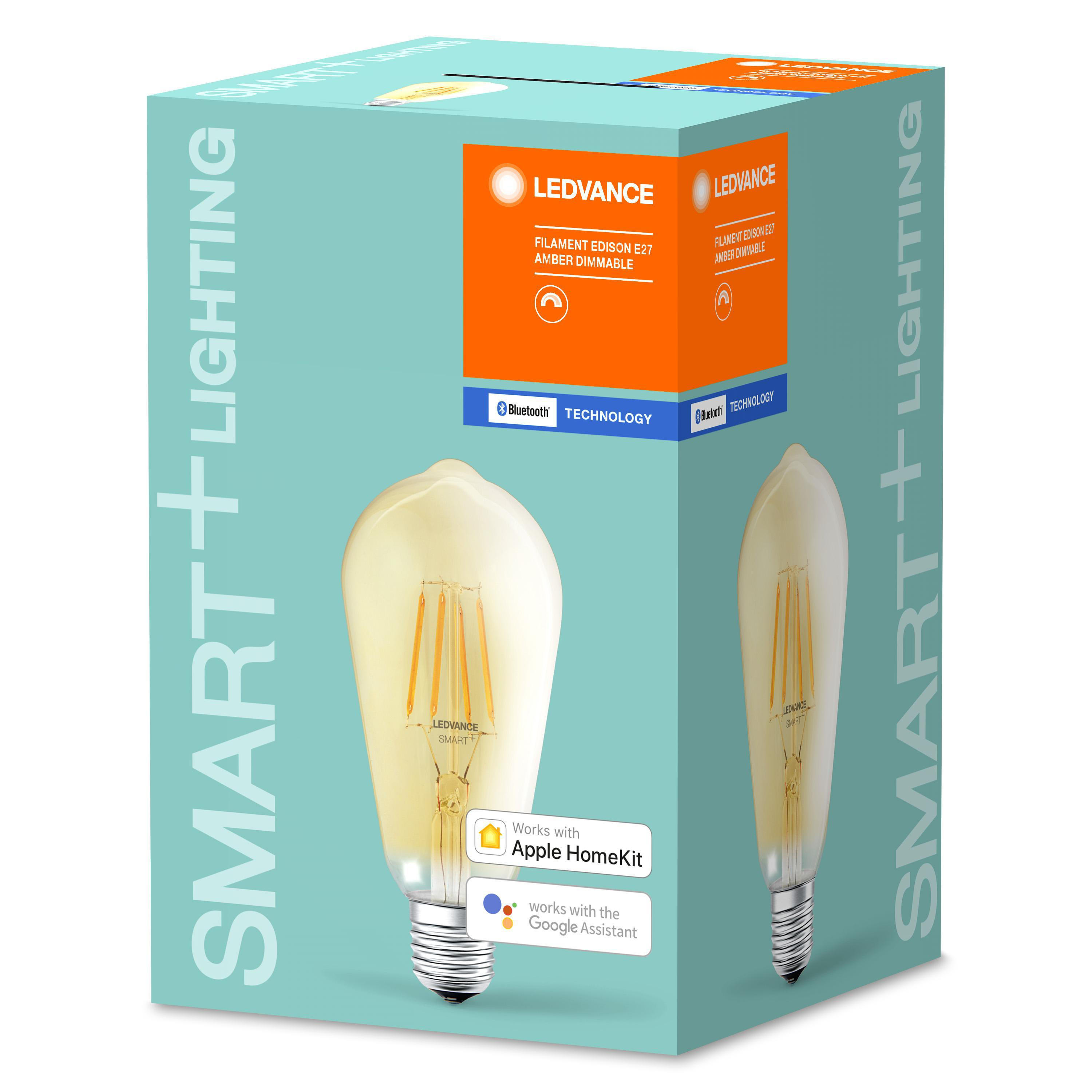 LED-LEUCHTMITTEL Smart+ Bluetooth Filament Edison Dimmable E27  - Klar/Goldfarben, Basics, Glas (6,4/14,3cm) - Ledvance