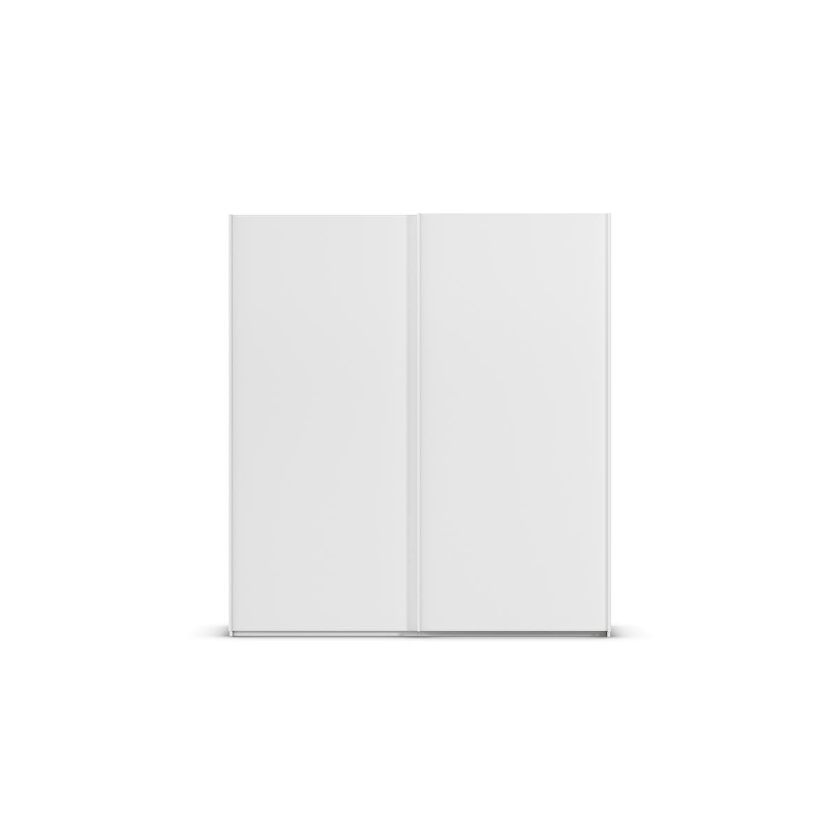 SCHWEBETÜRENSCHRANK 201/223/69 cm,  in Weiß, 2 Tür(en)  - Weiß, Basics, Holzwerkstoff/Metall (201/223/69cm) - Rauch Möbel