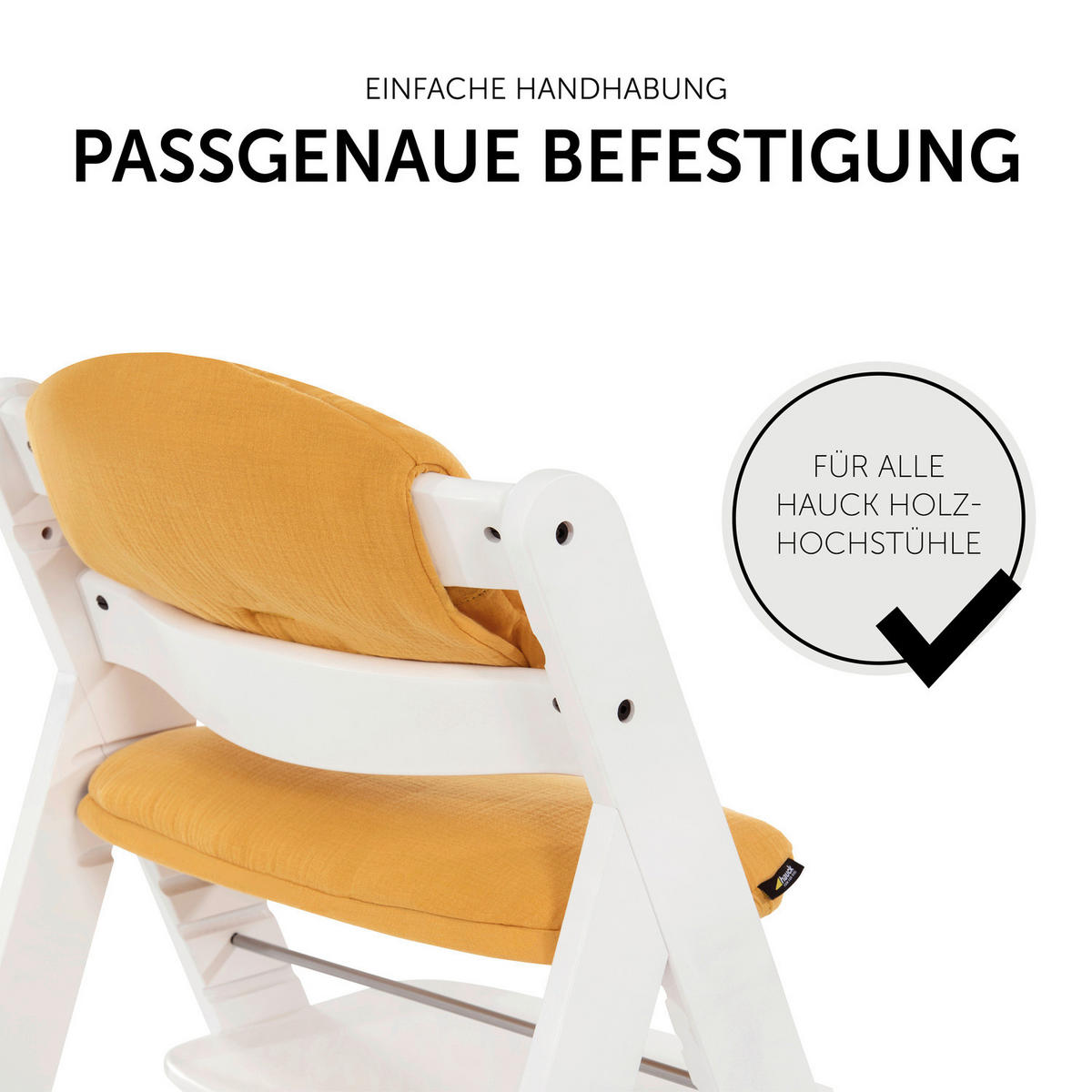 HOCHSTUHLEINLAGE HIGHCHAIRPAD SELECT  - Currygelb, Trend, Textil (27/47/8cm) - Hauck