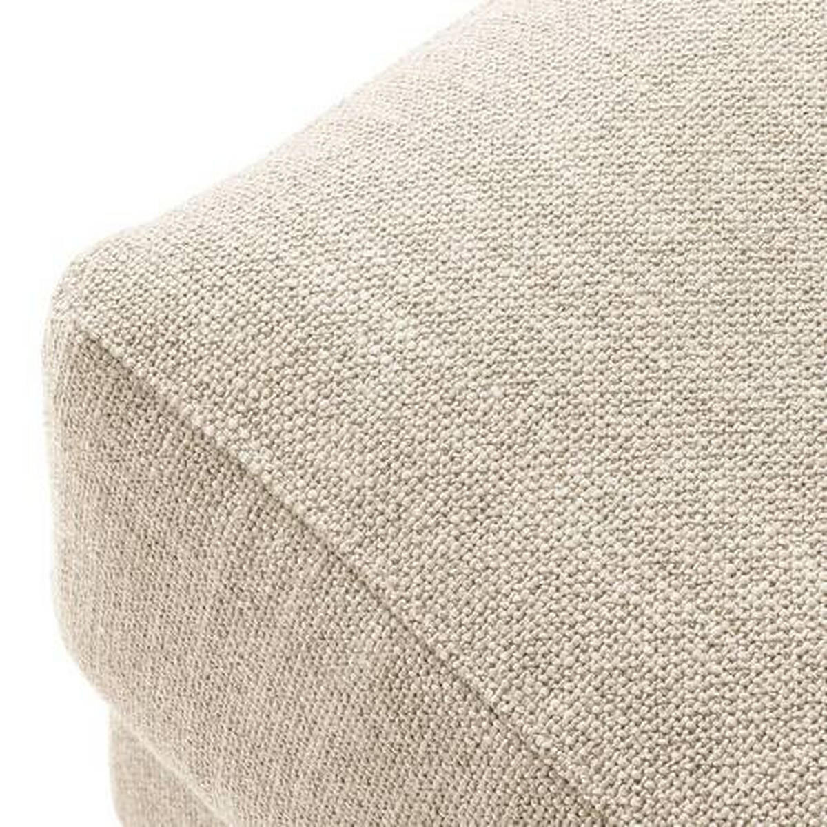HOCKER Webstoff Beige  - Beige/Schwarz, Design, Kunststoff/Textil (105/38/117cm) - home24