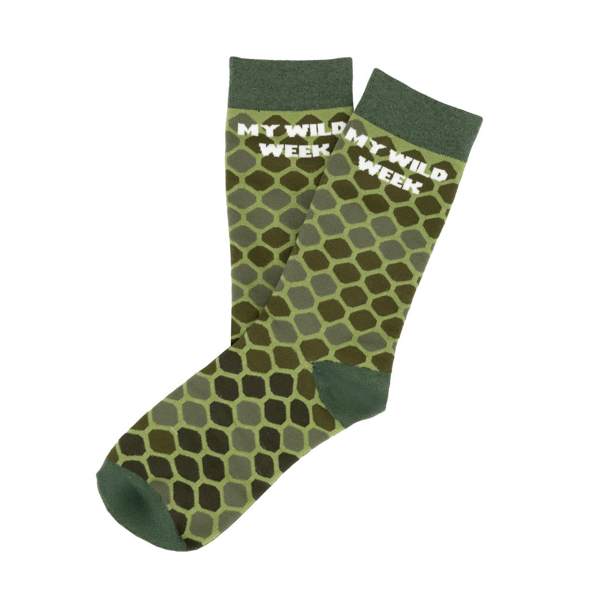 SOCKEN  - Waldgrün/Hellbraun, Trend, Textil (15/6/10cm)