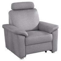 FERNSEHSESSEL in Webstoff Grau  - Silberfarben/Grau, Konventionell, Textil/Metall (102/91/91-159cm) - Beldomo System