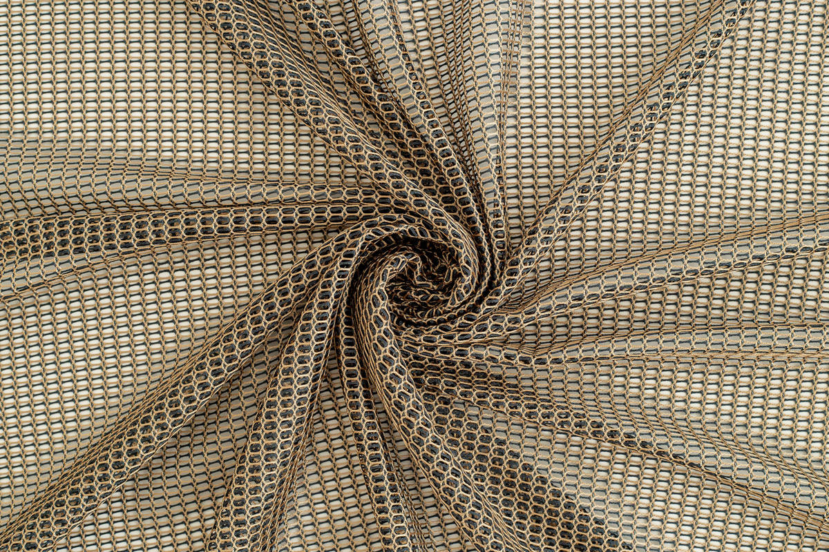 FERTIGVORHANG  transparent  140/245 cm   - Goldfarben/Petrol, Design, Textil (140/245cm) - Dieter Knoll