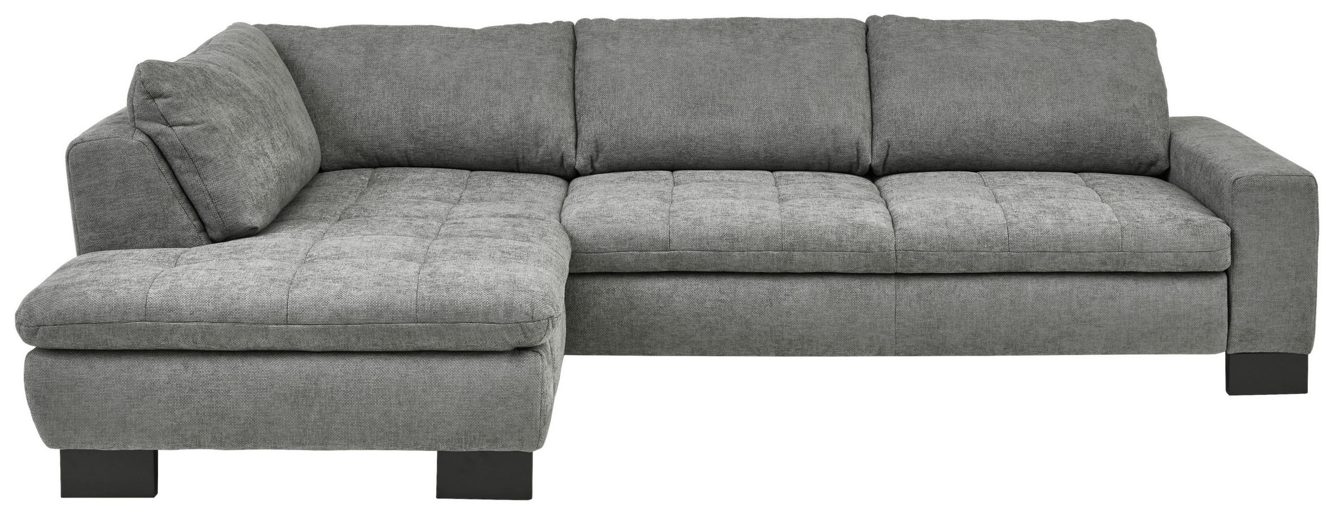 HÖRNSOFFA i chenille grå  - svart/grå, Modern, metall/textil (197/84/289cm) - Livetastic