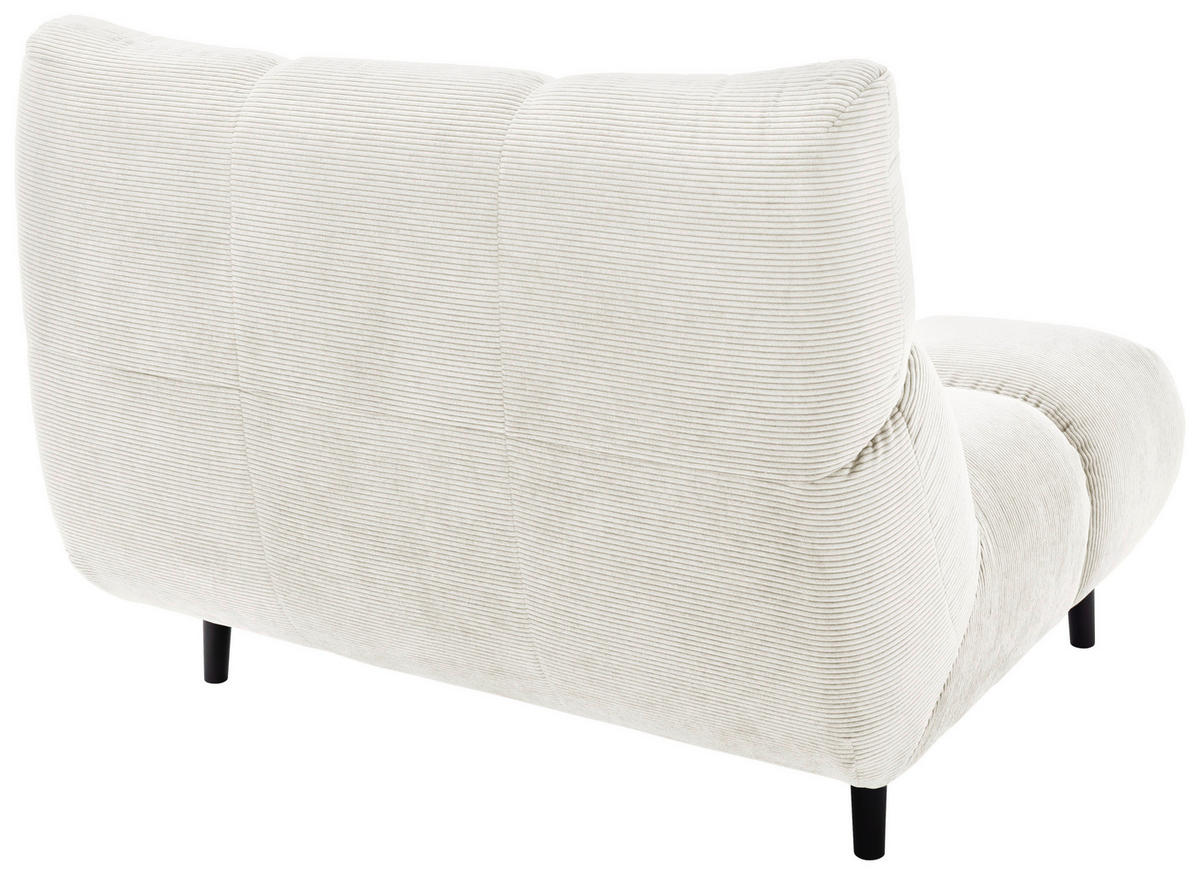 SESSEL in Feincord Weiß  - Schwarz/Weiß, Design, Holz/Textil (112/85/108cm) - Pure Home Lifestyle