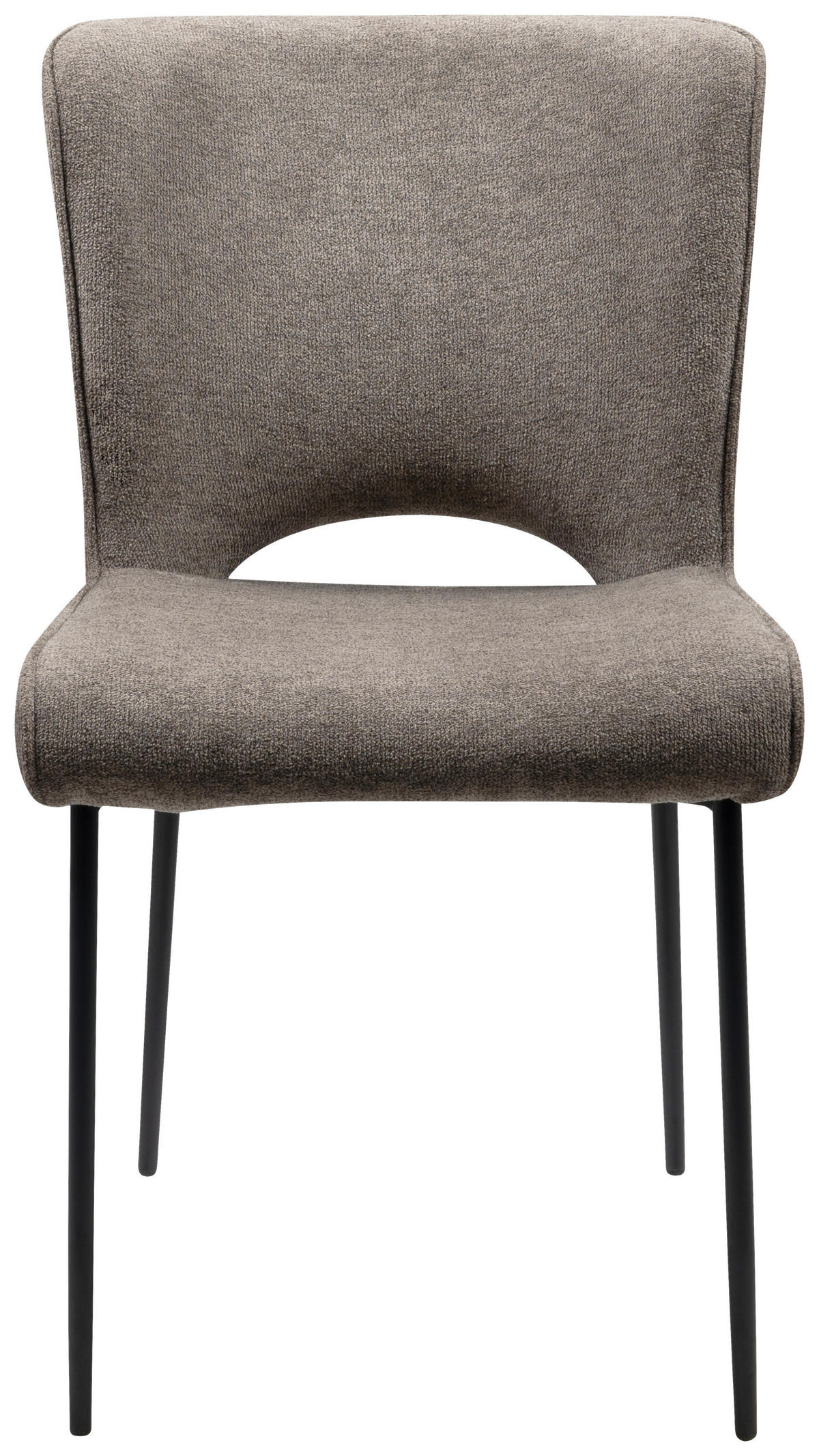 STUHL  in Stahl Mikrofaser Metall, Textil  - Schwarz/Grau, MODERN, Textil/Metall (49/83,5/59,5cm) - MID.YOU