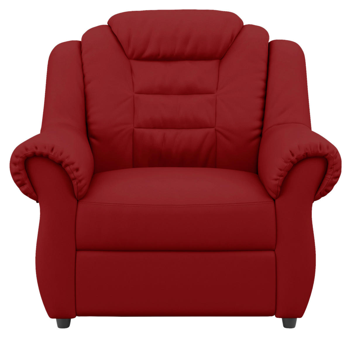 SITZGARNITUR in Lederlook Rot  - Rot/Schwarz, Konventionell, Kunststoff/Textil - Livetastic