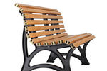 GARTENBANK 150/80/64 cm   - Hellbraun/Dunkelbraun, Basics, Kunststoff (150/80/64cm) - Modante