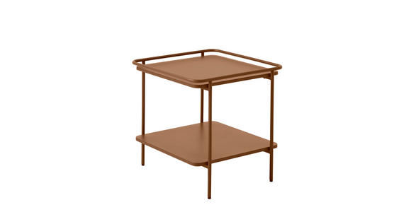 BEISTELLTISCH 45/45/44,3 cm Terracotta quadratisch - Terracotta, Basics, Metall (45/45/44,3cm) - Xora