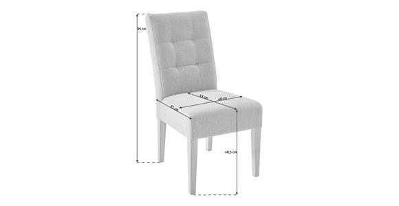 STUHL Webstoff Anthrazit - Eichefarben/Anthrazit, KONVENTIONELL, Holz/Textil (48/95/61cm) - Carryhome