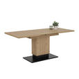 ESSTISCH in Holzwerkstoff 120-180/80/76 cm  - Schwarz/Eiche Artisan, KONVENTIONELL, Holzwerkstoff (120-180/80/76cm) - Carryhome