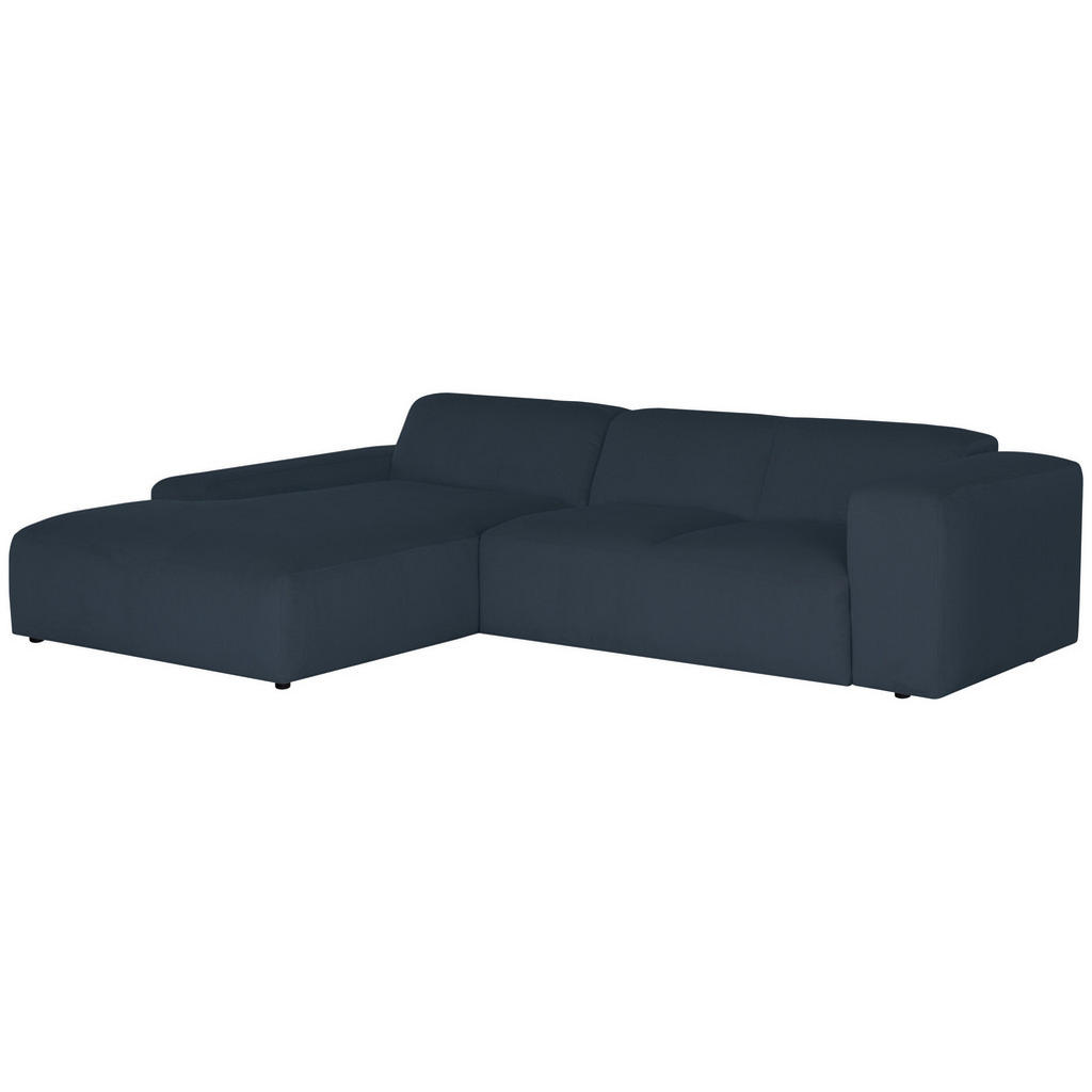Thumbnail - Mid.you Ecksofa Hannah, Blau, Textil, 2-3-Sitzer, Ottomane links, L-Form, 304x200 cm, Made in EU, Wohnzimmer, Sofas & Co...