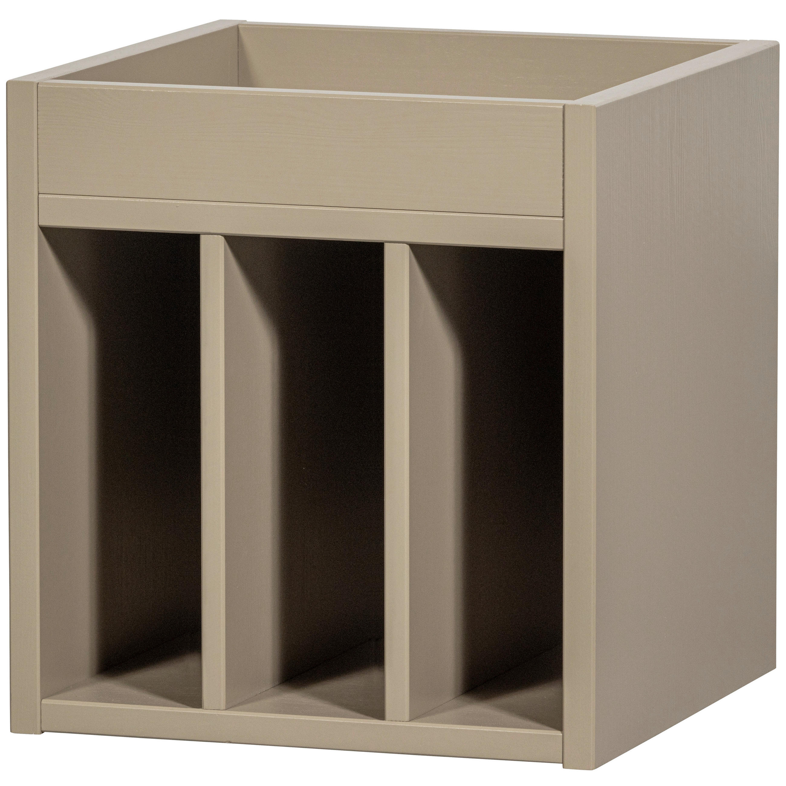 SCHALLPLATTENREGAL Kiefer Schlammfarben  - Schlammfarben, Design, Holz (44/47/44cm) - Livetastic