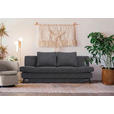SCHLAFSOFA Sidney Anthrazit  inkl. Rückenkissen, Bettkasten, Schlaffunktion, Rücken echt, Armteilverstellung  - Anthrazit/Schwarz, Design, Textil/Metall (200/85/90cm) - Novel