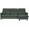 ECKSOFA Grün Plüsch  - Schwarz/Grün, KONVENTIONELL, Textil/Metall (254/190cm) - Livetastic