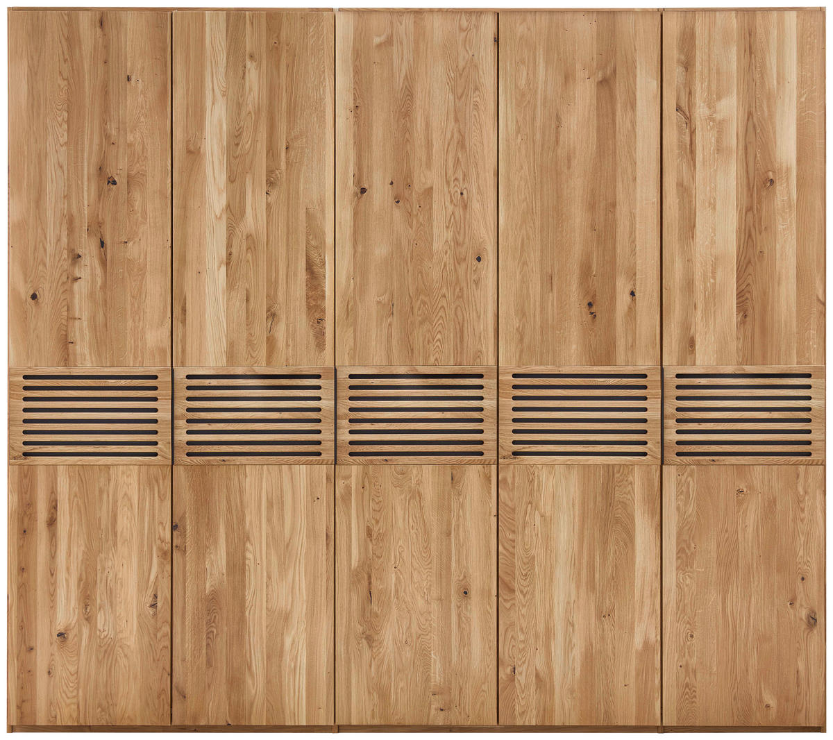 DREHTÜRENSCHRANK Eichefarben  - Eichefarben/Schwarz, Modern, Holz/Metall (252/223/62cm) - Livetastic