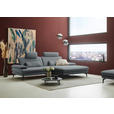 ECKSOFA  in Chenille, Flachgewebe Dunkelgrau  284/180 cm  - Dunkelgrau/Schwarz, Design, Textil/Metall (284/180cm) - Dieter Knoll
