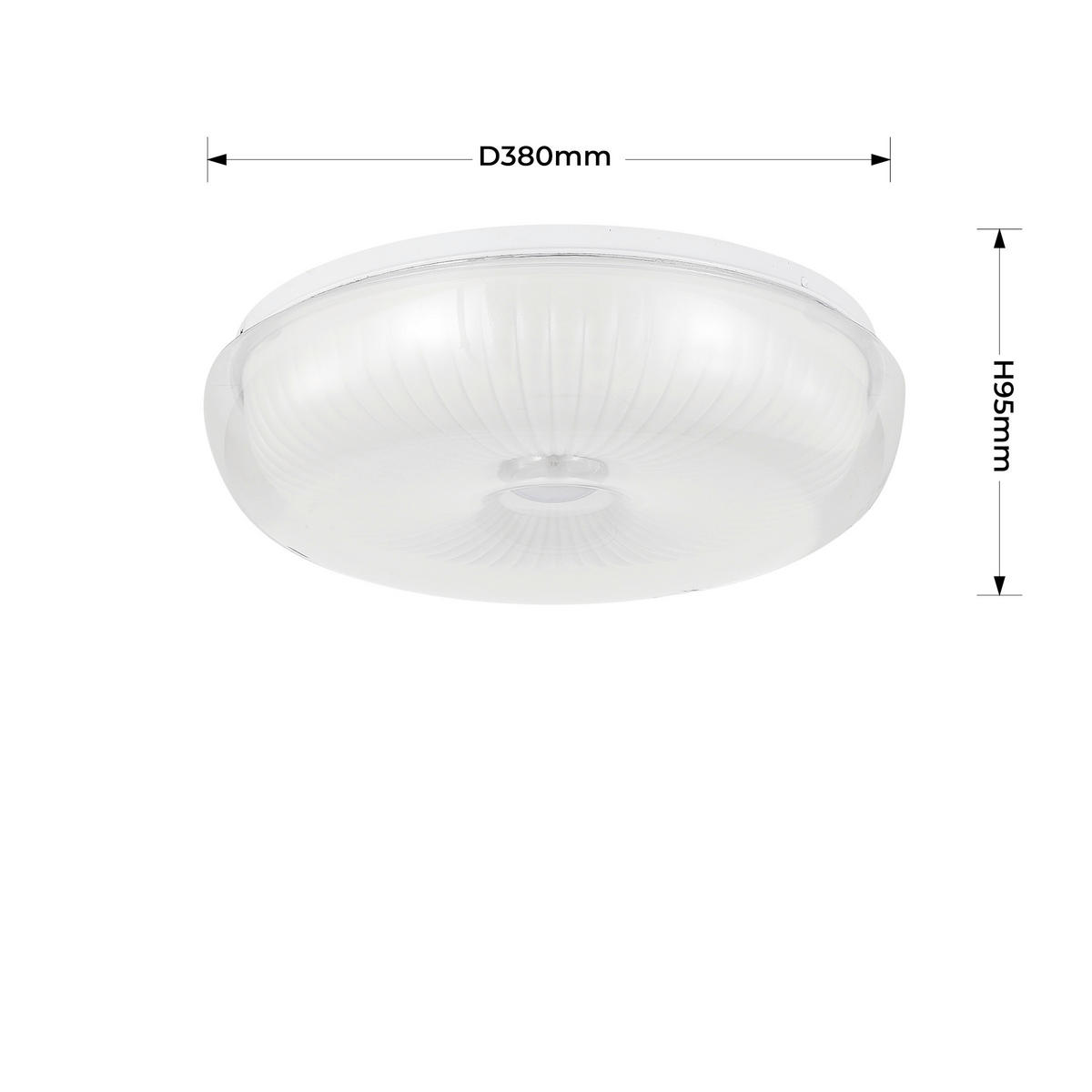 LED-DECKENLEUCHTE Luniq 9.5/38/38 cm  - Weiß, Design, Kunststoff (9.5/38/38cm)