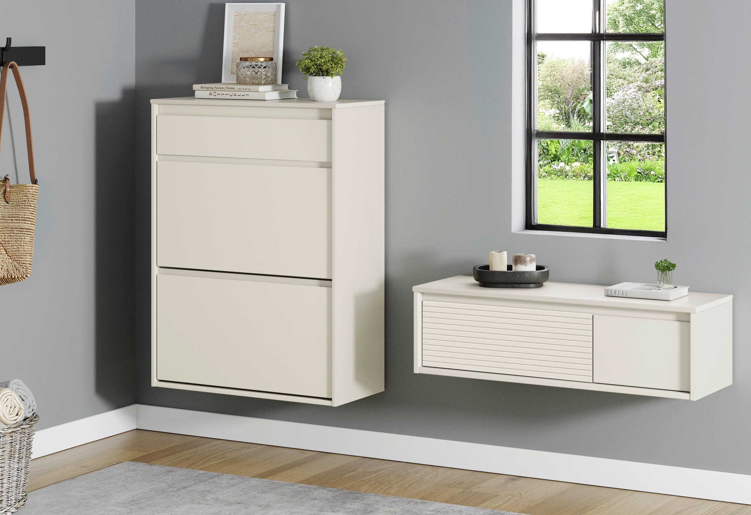 KOMMODE  in 90/26/30 cm  - Beige, Design, Holz (90/26/30cm) - Livetastic