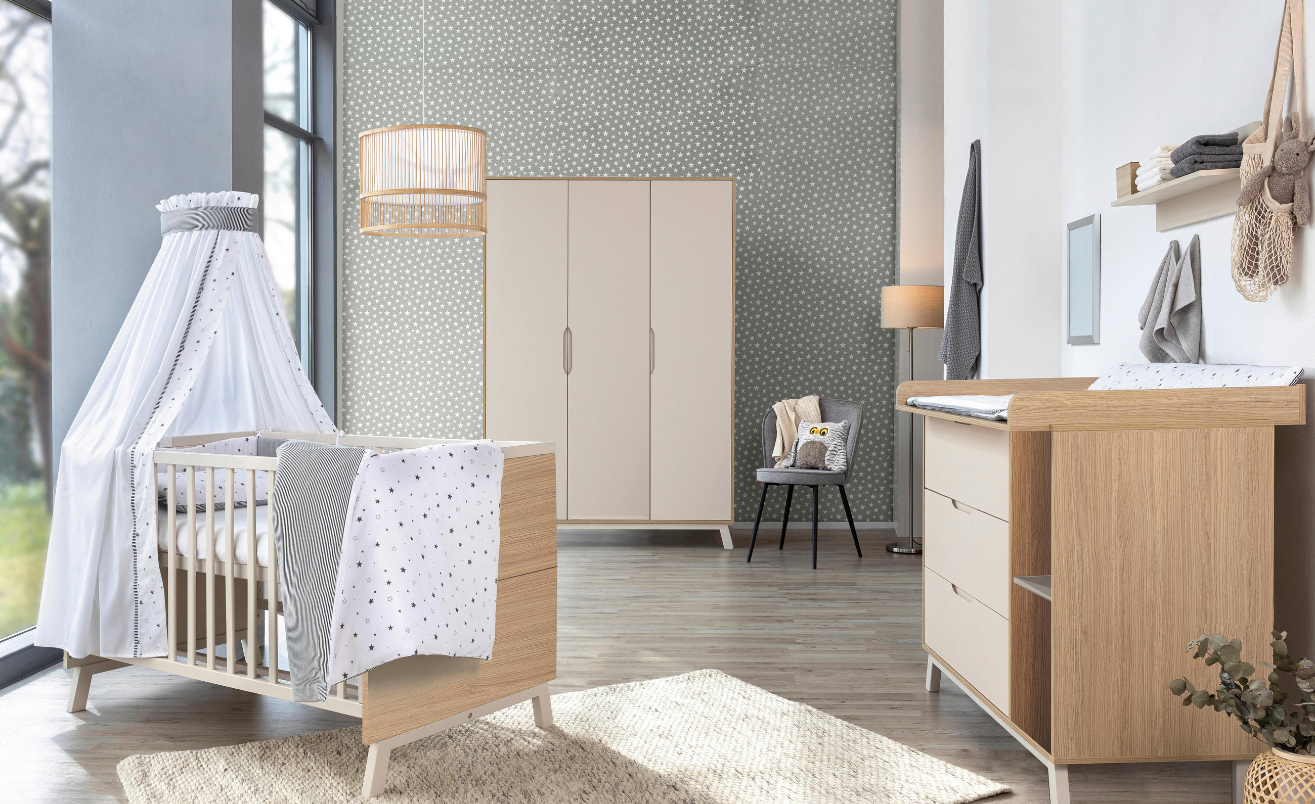 BABYZIMMER CLAY  - Beige, Basics, Holz/Holzwerkstoff - Schardt