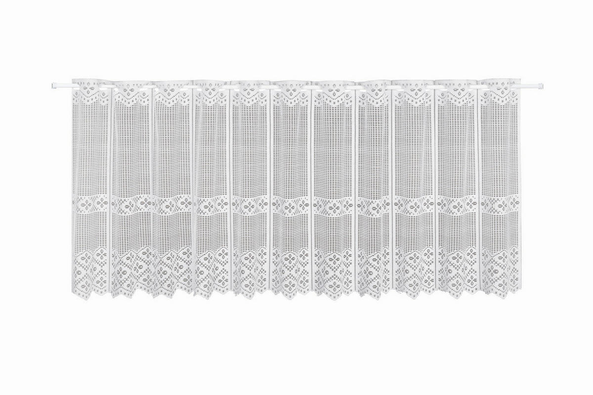 KURZGARDINE  150/60 cm  - Weiß, KONVENTIONELL, Textil (150/60cm)