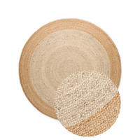 JUTETEPPICH Wohnzimmer 200 cm Looma Creme, Goldfarben rund  - Goldfarben/Creme, Basics, Textil (200cm) - Hanse Home