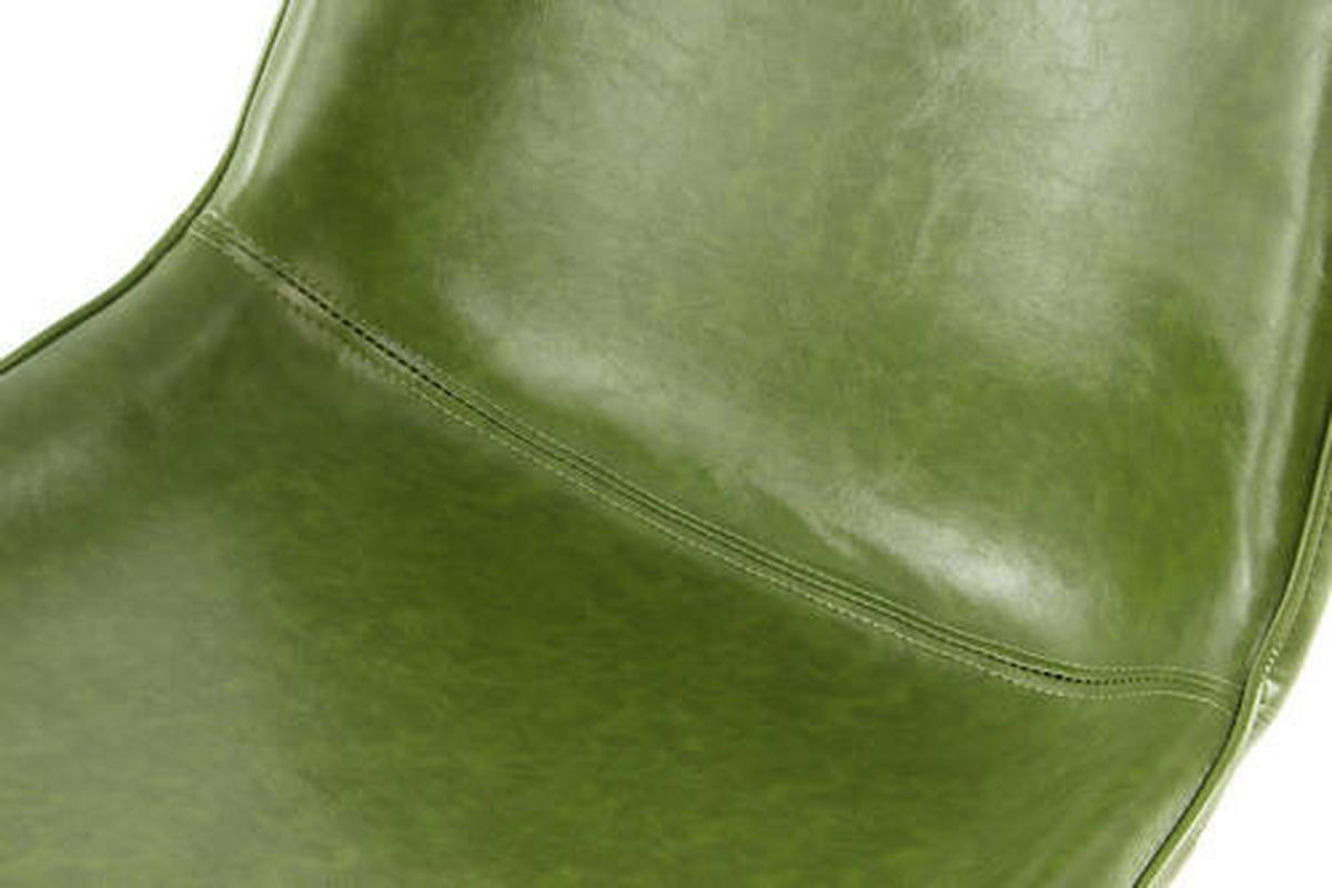 SADA ŽIDLÍ 2 kusy - zelená, Design, kov/kůže (49,5/81/64,5cm)
