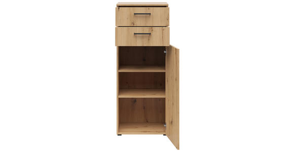 KOMMODE 45/115/40 cm in Eiche Artisan - Anthrazit/Schwarz, MODERN, Holzwerkstoff/Kunststoff (45/115/40cm) - Carryhome