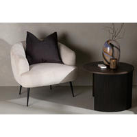 SESSEL in Schwarz, Beige  - Beige/Schwarz, Design, Textil/Metall (70/68.5/79cm) - Livetastic