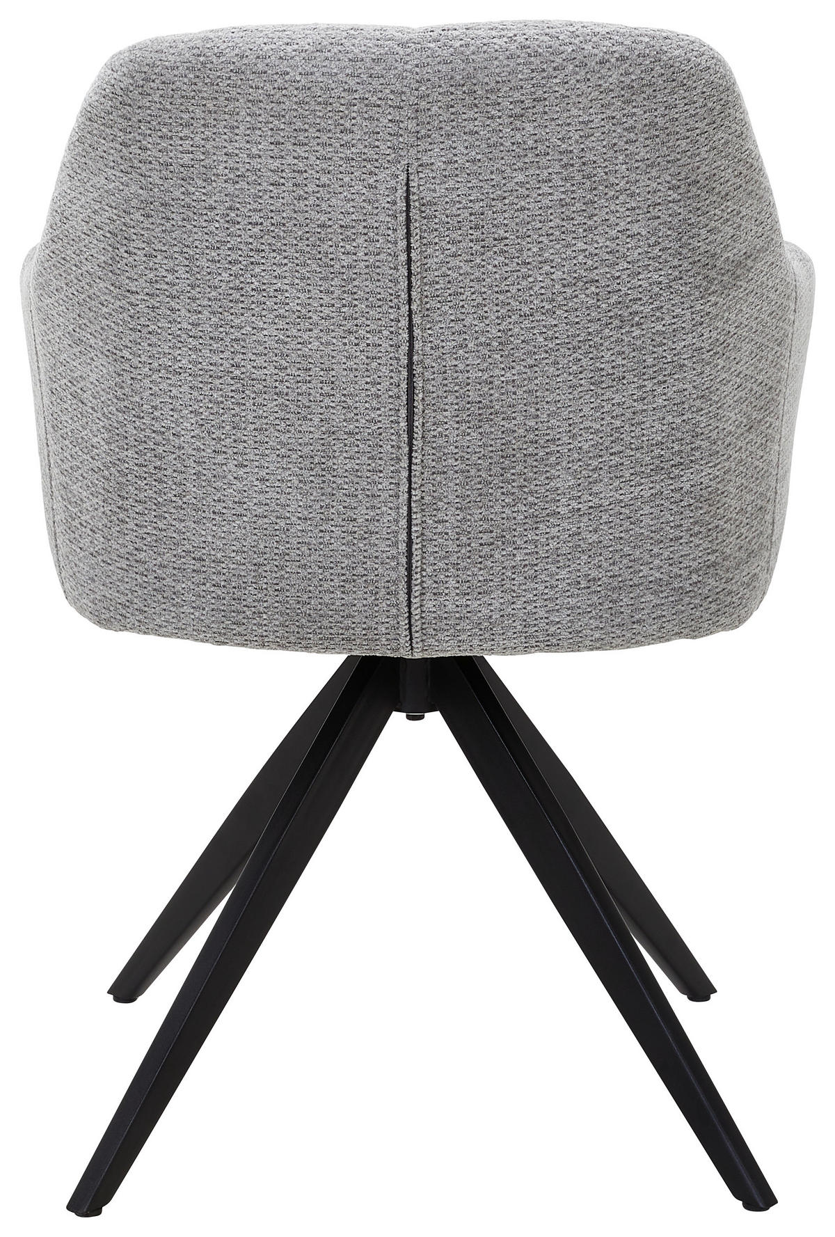 STOL MED ARMSTÖD järn vävt tyg  - svart/grå, Design, metall/textil (61/84/62cm) - Novel