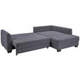 ECKSOFA in Cord Dunkelgrau  - Dunkelgrau/Schwarz, KONVENTIONELL, Holz/Textil (267/181cm) - Carryhome