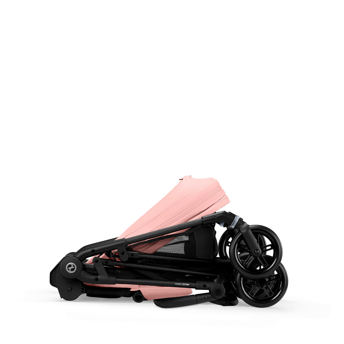 KINDERWAGEN  Melio Carbon  Candy Pink  - Hellrosa/Schwarz, Basics, Textil/Metall (82-91/49/96,5-107cm) - cybex GOLD