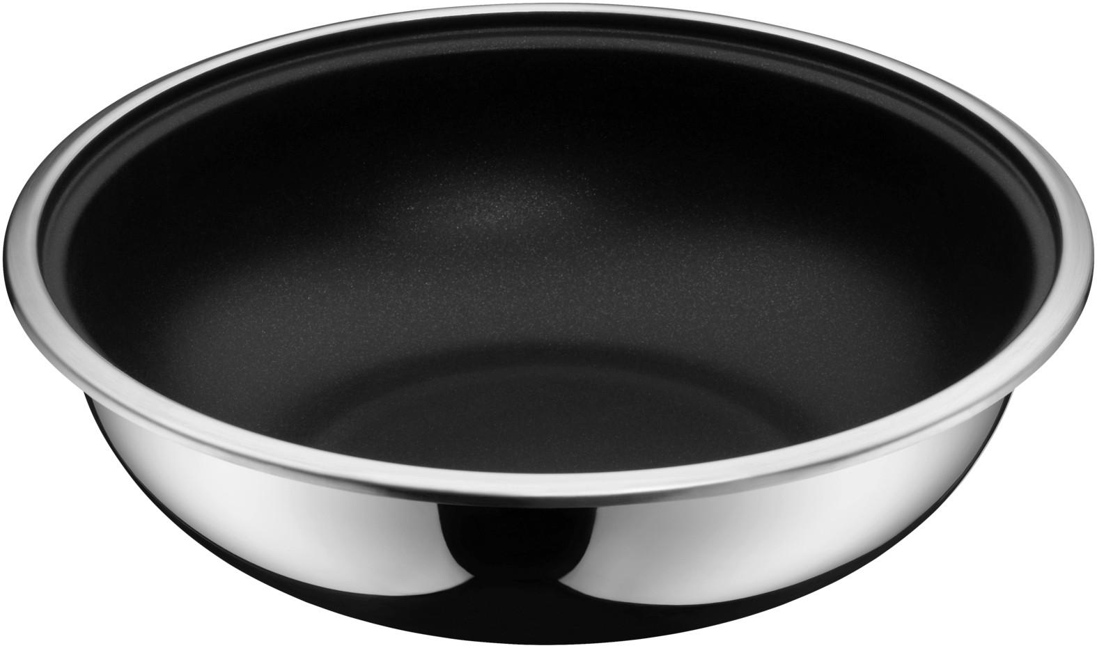 WOK 26 cm  - Edelstahlfarben/Schwarz, Design, Metall (26cm) - WMF