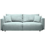 SCHLAFSOFA  mit Stoffauswahl, Schlafen auf Sitzhöhe, Rücken echt Cord Mintgrün  - Schwarz/Mintgrün, Design, Kunststoff/Textil (250/92/105cm) - Carryhome