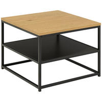 COUCHTISCH 55/55/42 cm quadratisch Schwarz, Eichefarben  - Eichefarben/Schwarz, Trend, Holzwerkstoff/Metall (55/55/42cm) - MID.YOU