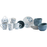 FRÜHSTÜCKSSERVICE Grau, Weiß Ida  - Weiß/Grau, KONVENTIONELL, Keramik (38/23/29cm) - Ritzenhoff Breker