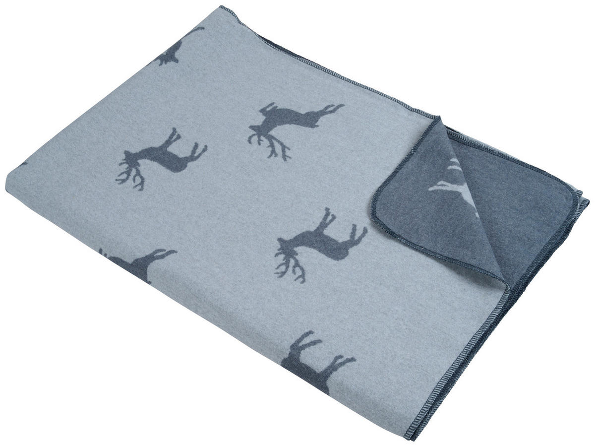 DECKE 140/200 cm  - Hellgrau, Basics, Textil (140/200cm) - David Fussenegger