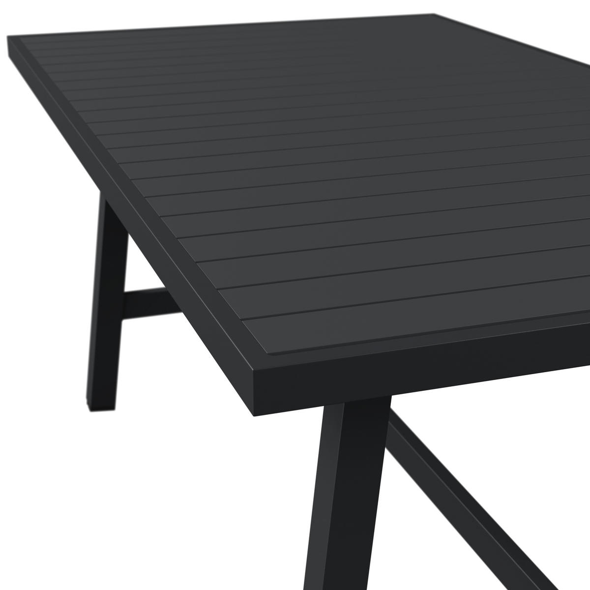 GARTENTISCHGRUPPE  - Anthrazit/Grau, MODERN, Textil/Metall (162/73/90cm) - Ambia Garden