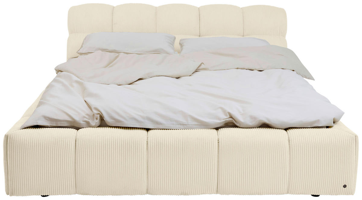 POLSTERBETT 140/200 cm,  in Beige,  - Beige/Schwarz, Design, Kunststoff/Textil (140/200cm) - Tom Tailor
