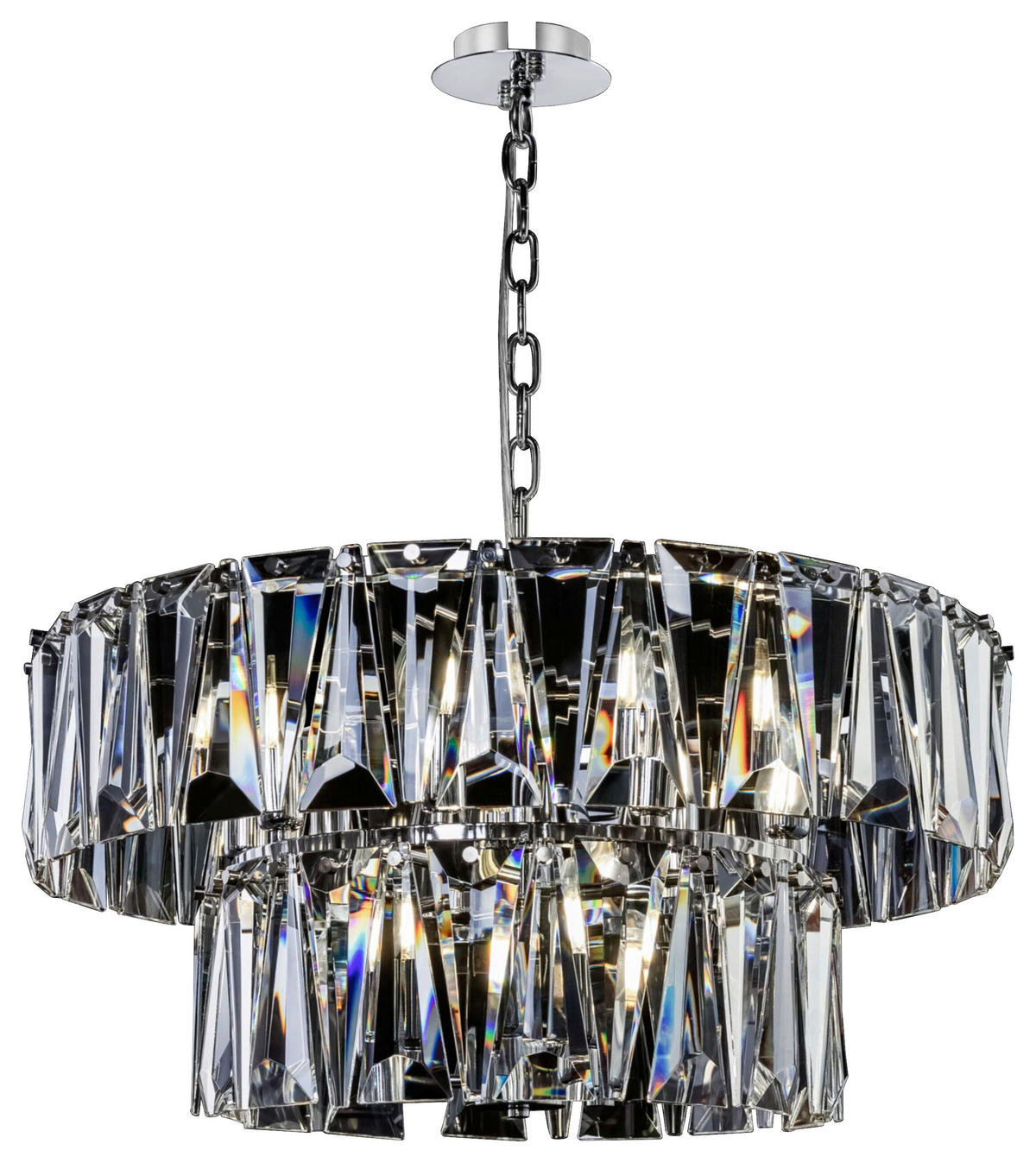 PENDELLEUCHTE 68/37/68 cm   - Chromfarben, Basics, Glas/Metall (68/37/68cm) - MAYTONI
