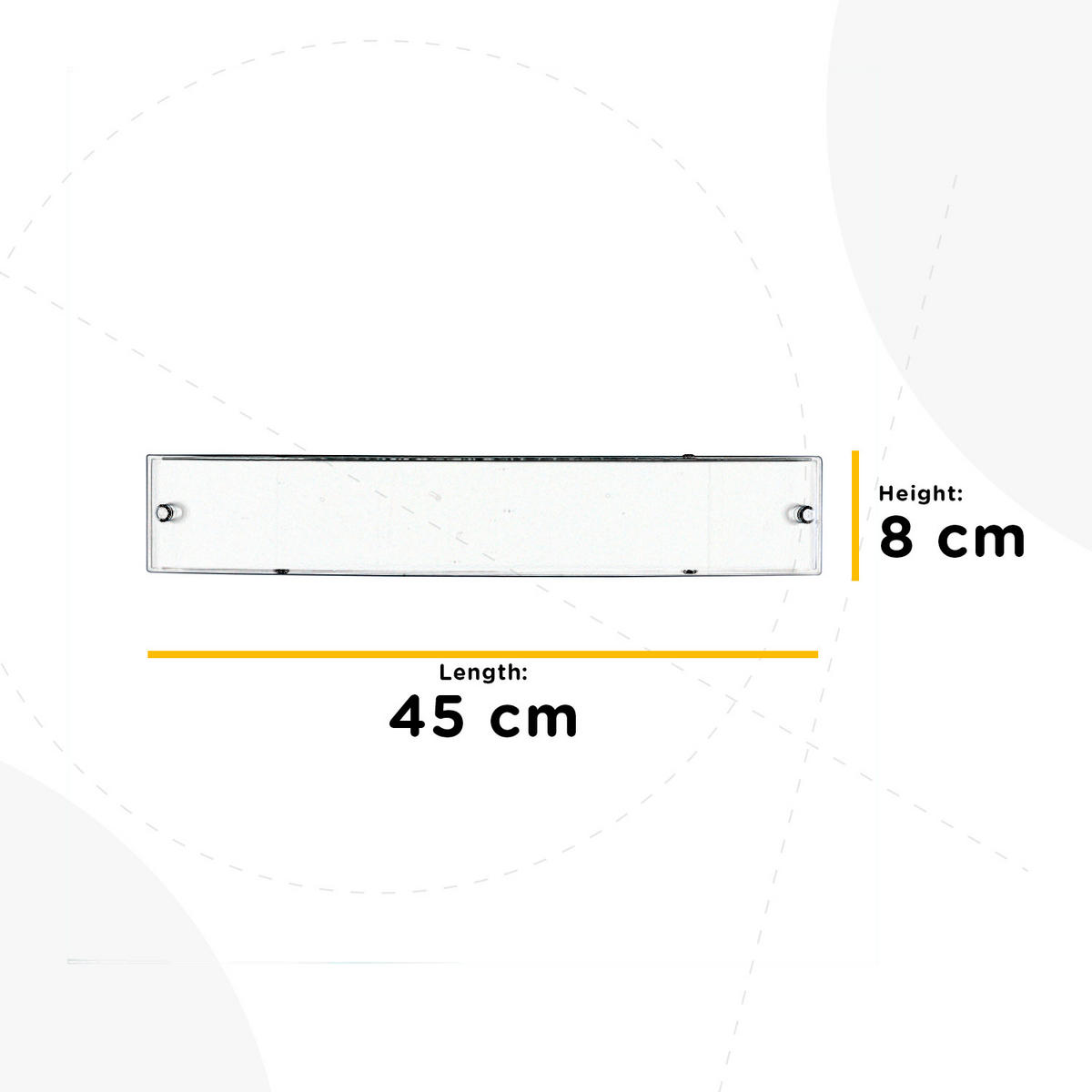 SPIEGELLEUCHTE 45/8/8 cm   - Weiß, KONVENTIONELL, Metall (45/8/8cm)